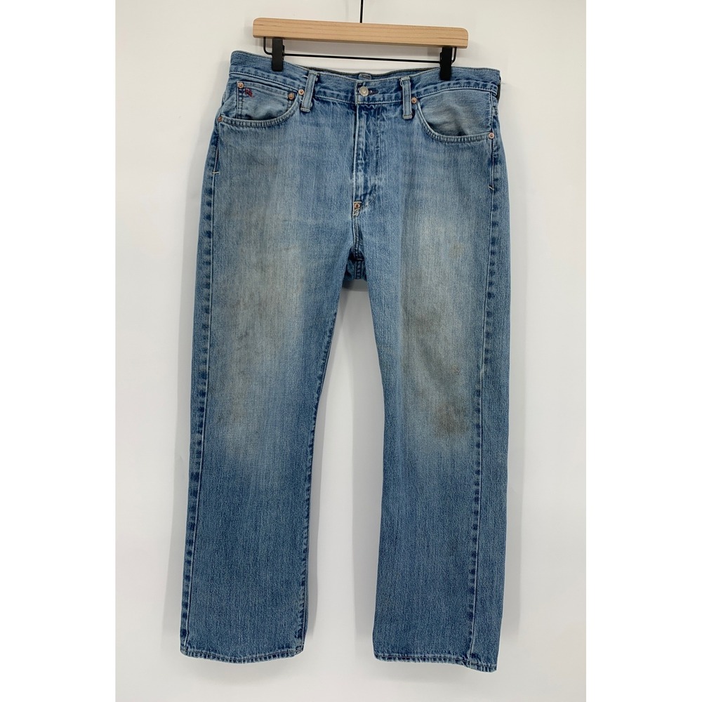 Polo Ralph Lauren Jeans Mens 36 Blue Vintage 67 Straight Leg Denim Workwear